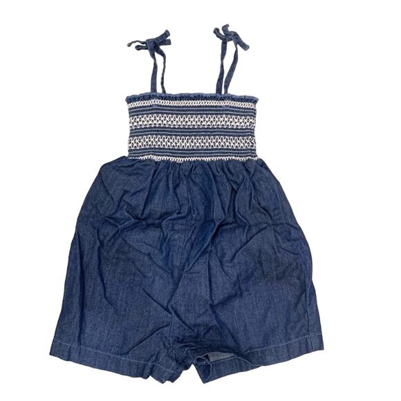 Blu & Blue New York Denim Smocked Sleeveless Romper - Picture 1 of 6